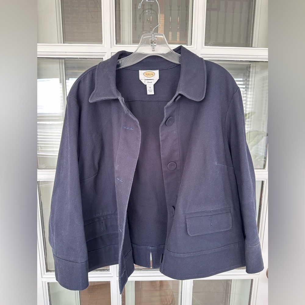 Talbots Dark Navy Lightweight Shirt Jacket